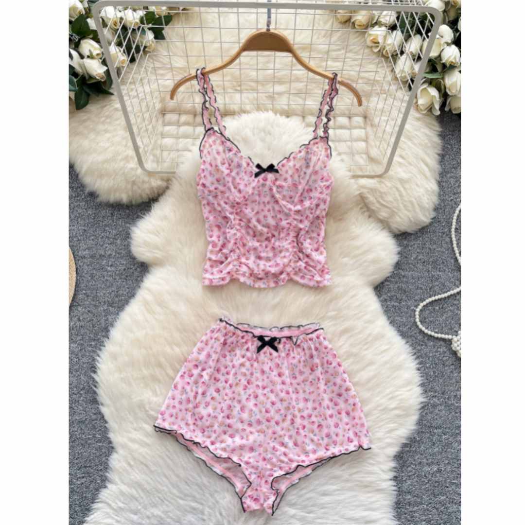 Women Sweet Homewear Suits Flo - огляд і ціна Romper Floral Print