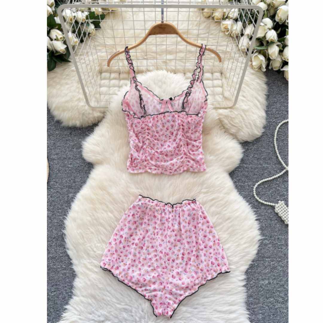Women Sweet Homewear Suits Flo - огляд і ціна Romper Floral Print